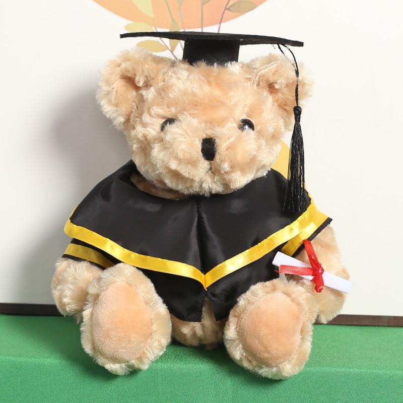 Cute Doctoral Bear Graduation Bear Doll Plush Toy Hat Doctoral Bear Doll Bachelor Bear