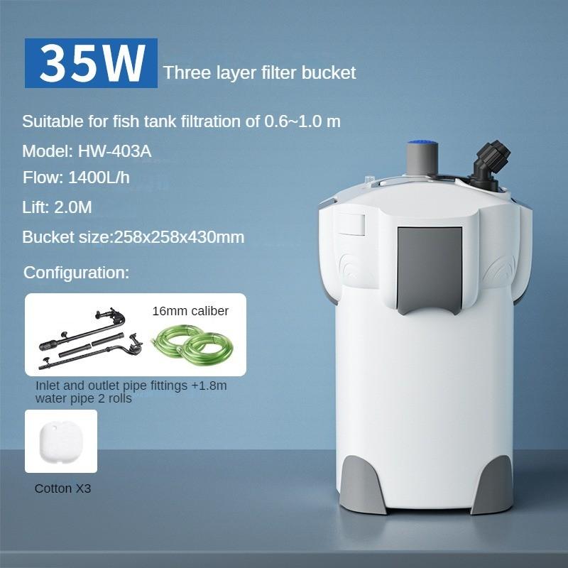 Găleată Filtru Acvariu Silențios Nivel Scăzut Apă Filtru Extern Baril Echipament de Filtrare pentru Purificarea Apei Acvariului