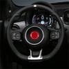 Hard Carbon Fiber Steering Wheel Decoration Sticker For Fiat 500  21 22 23