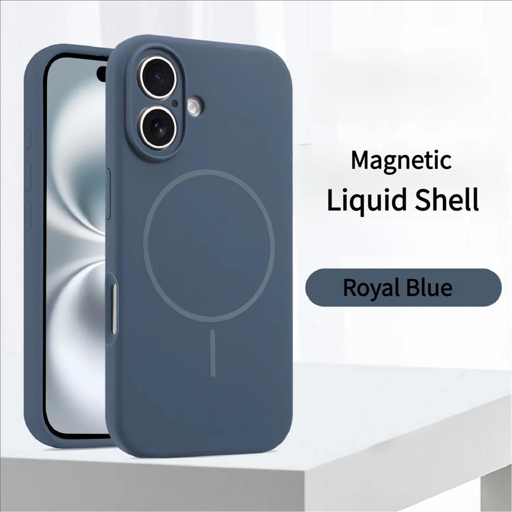 Magnetic Original Liquid Silicone Phone Case For iPhone 15 14 16 Plus 12 13 16 17 Pro Max Funda For Magsafe Protector Soft Cover