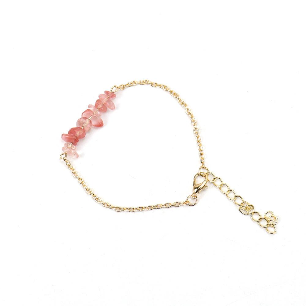 Drainage Natural Crystal Agate Gravel Semi-Precious Stone Bracelet Bracelet Irregular Stone Jewelry B79
