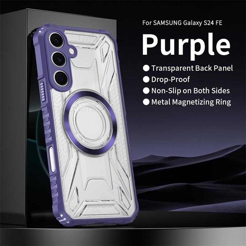 

Военный гибридный бронированный чехол для телефона для Samsung S25 Edge S24 FE S23 Ultra Для Magsafe Прозрачная жесткая накладка для Galaxy A16 A06 A36 For Samsung A14 5G