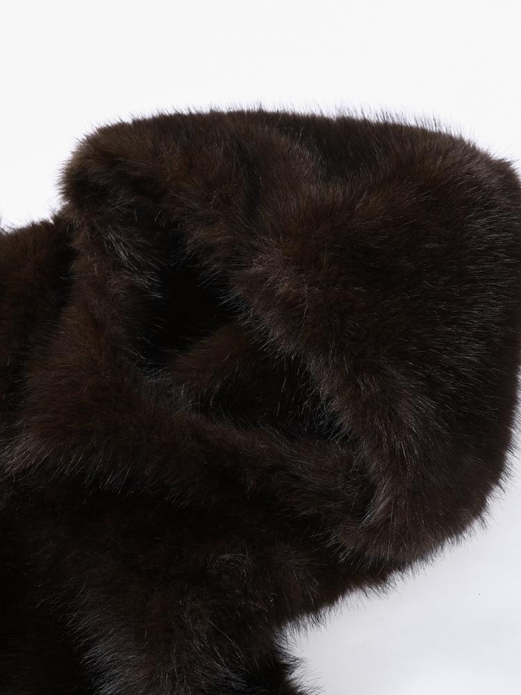 Women's Fur Hoodie Women's Hooded Pullover Women's Loose Hoodie Women's Brown Hoodie 2026