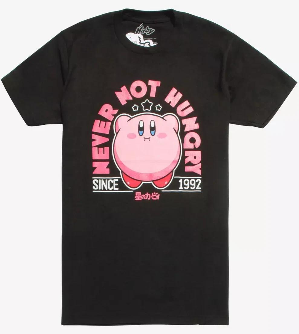 Nintendo KIRBY NEVER NOT HUNGRY 100% Cotton T-shirt Mens Tees Top NWT Licensed & Official S разноцветный