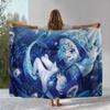 Gawr Gura Hololive English Cute Cartoon Flannel Blanket,Ultra Soft Warm Plush Throw for Home Bedroom Bed Sofa Cover Picnic gift