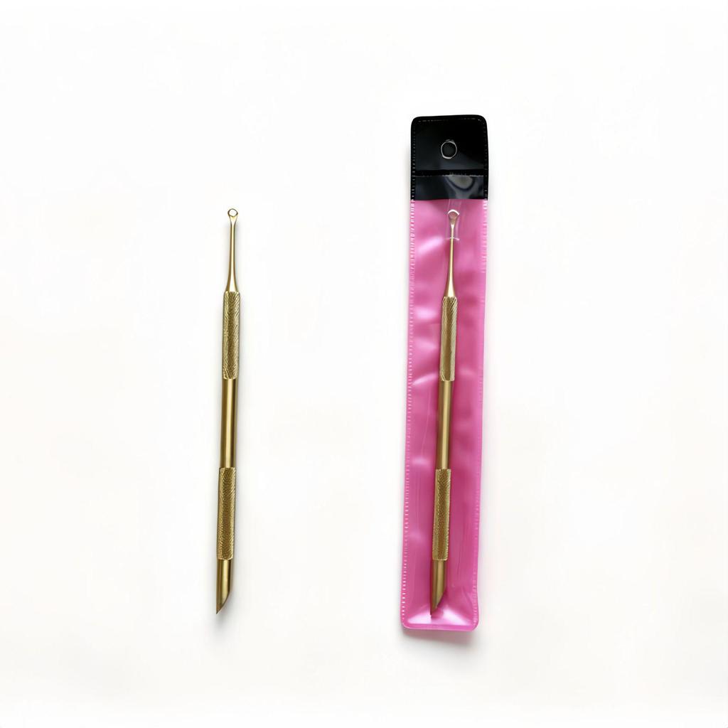 Double-Ended Steel Cuticle Pusher & Trimmer for Manicure/Pedicure