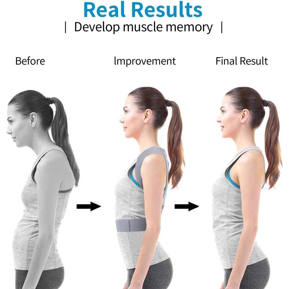 Adjustable Posture Corrector Concealed Back Brace Breathable Support Belt For Hunchback Relief