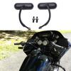 Pair Motorcycle Mini Oval Side Mirrors Fit For Harley Street Glide Road King US