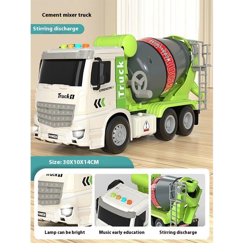 

Игрушки для грузовиков-бетоносмесителей для мальчиков и девочек, детская супербольшая модель бетонного крана для инженерных работ зелёный