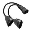 30cm PDU IEC320 C14 To Double EEU4.0mm Extension Cable Y Splitter Cord PVC Computer Adapter Wire Line