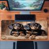 Süßer Dackel Hund Große Schreibtischmatte Rutschfeste Gummi-Gaming-Mauspad HD-Druck Tastaturunterlage Für Büro Laptop Gamer Computer-Setup