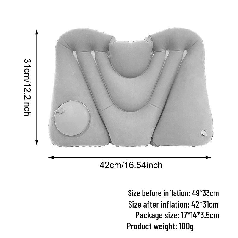 Automatic Inflatable Pillow: Portable Outdoor/Indoor Lumbar & Neck Support for Travel, Office Nap