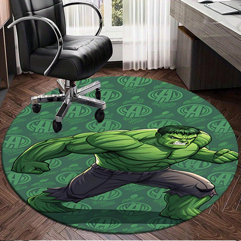 1PC Superhero Power Burst Round Rug, Non-slip Chair Mat, Home Decor, Circle Carpet Perfect for Office, Bedroom, Living Room,Christmas gift