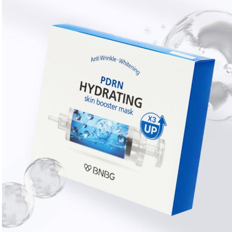 BNBG Skin Booster PDRN Hydrating Mask Pack 10 Sheets – Deep Moisturizing Repair Soothing Facial Sheet Mask K-Beauty