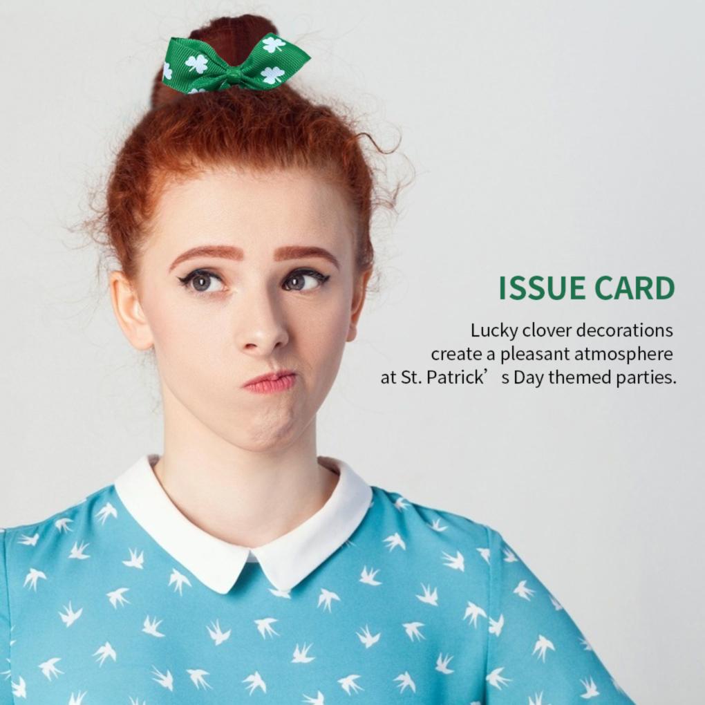 St. Patrick's Day Haarnadel Schleife Band Grün Haarspange Geschenk Party Accessoire für Mädchen Kinder Frauen