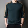 Spring New Style Young Men's Patchwork T-shirt Long-sleeved Bottoming Shirt Trendy Men's Sweatshirt Long-sleeved