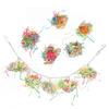 10pcs Bird Hanging Cage Toys with Chain Parrots Biting Chewing Toy Accessory Colour Mixture