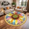 3D Floral Carpet Living Room Bedroom Floor Mat Easy To Wash and Maintain Anti Slip and Beautiful Floor Mat