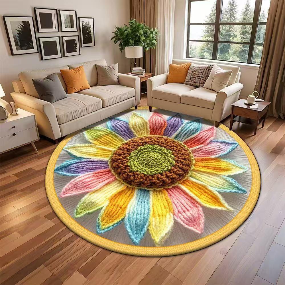 3D Floral Carpet Living Room Bedroom Floor Mat Easy To Wash and Maintain Anti Slip and Beautiful Floor Mat