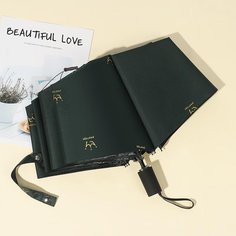 YushiYi Portable Crown Dark Green UV Protection Umbrella