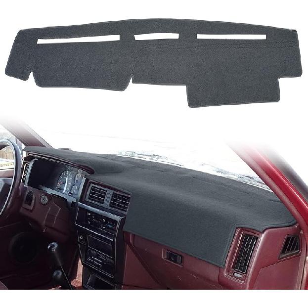 Dashboard Cover Dash Cover Mat Pad  Fit For Nissan Pathfinder D21 Hardbody Pickup Truck 1986 1987 1988 1989 1990 1991 1992 1993 (Black)