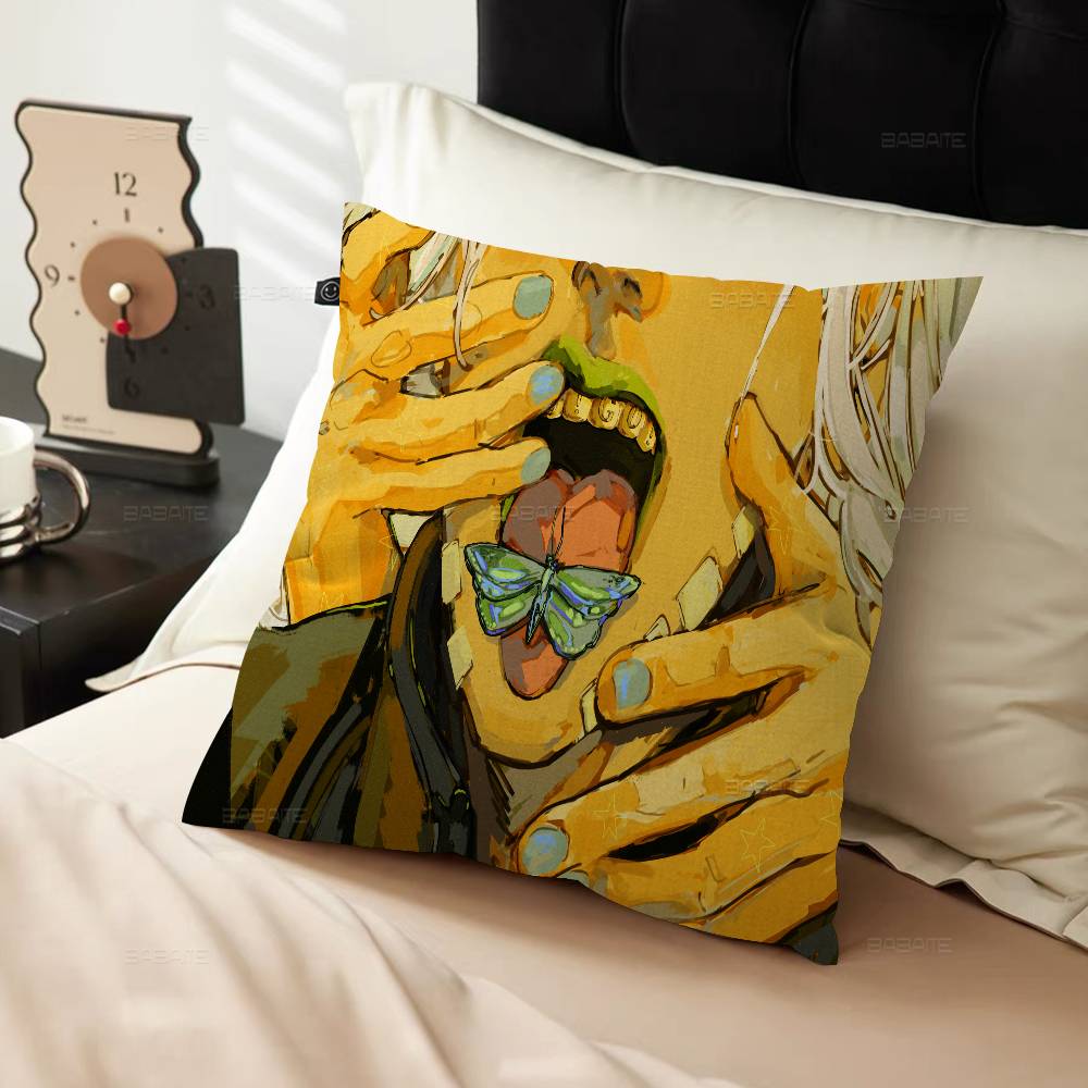 Anime JoJo Bizarre Adventure Retro Anime Cushion Cover Car Throw Pillow Case For Sofa Car Christmas Gift 40x40cm 45x45cm