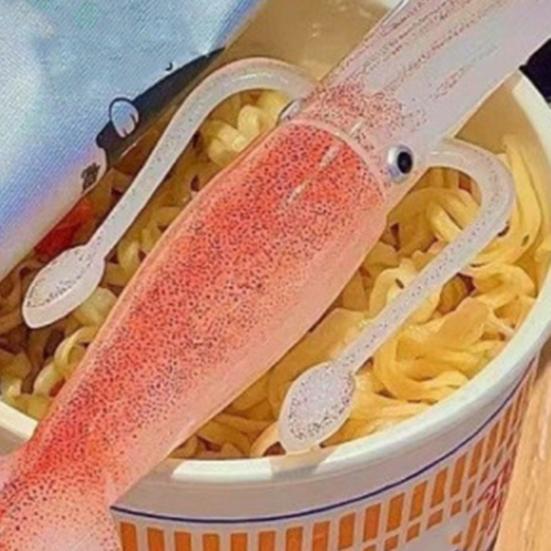 Instant Nudelgabel Tintenfischförmige Meeresfrüchte-Themengabel Geschirr Küchenutensil Unterhaltsames Esswerkzeug