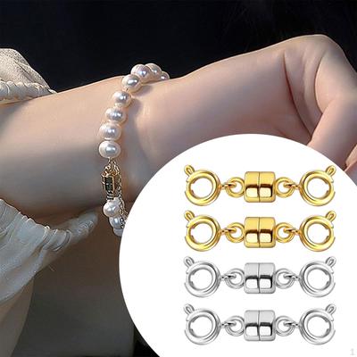 4x Locking Magnetic Clasp Closures Necklaces Hook Jewelry Making Accessories