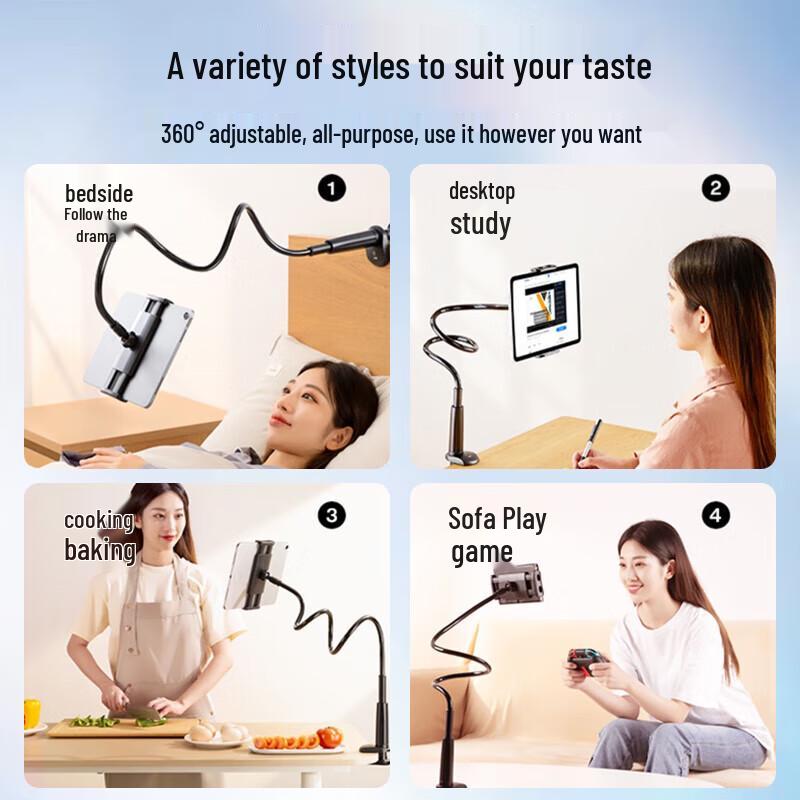 Universal Flexible Bedside & Desktop Phone Tablet Holder