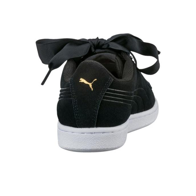 Puma Vikky Ribbon Velcro Scarpe da Ginnastica Basse Casual Scarpe da Ginnastica Donna Nero 364262-02