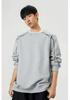 Men's 400g Rivet Round Neck Hoodie: Autumn Loose-Fit Trendy Couple Style Pullover.