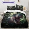 Roaring Jungle Dinosaur  Pattern Bedding Quilt Set Quilt Cover Pillowcase Home Decoration  Gift (1 * Duvet Cover + 2 * Pillowcase, Without Core)