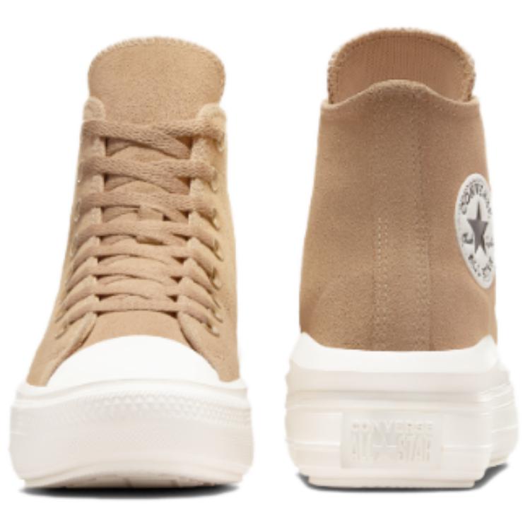 Converse Chuck Taylor All Star Move Platform High Colorful Suede - Coffee Rum Women Sneakers Tan Egret Black A11145C