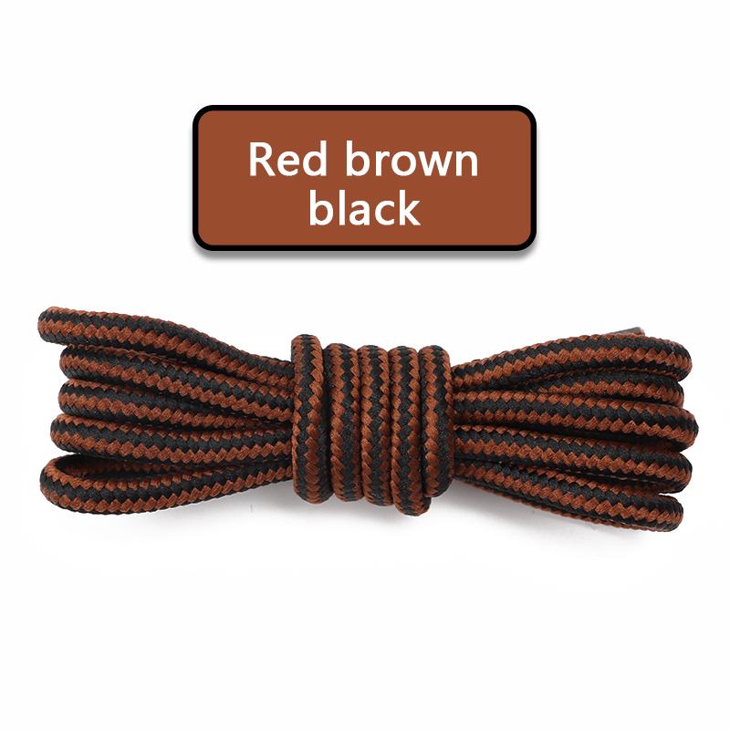 1Pair Boots Round Shoelaces Striped Double Color Shoe Laces Outdoor Hiking Leisure Shoe Lace Sneakers Casual Shoelace Accesories