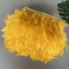 Fluffy Turkey Feathers Trim Fringe Ribbon 10Meters Marabou Feather On Tape Fringes Sewing Trimmings DIY Clothes Dress Decoration