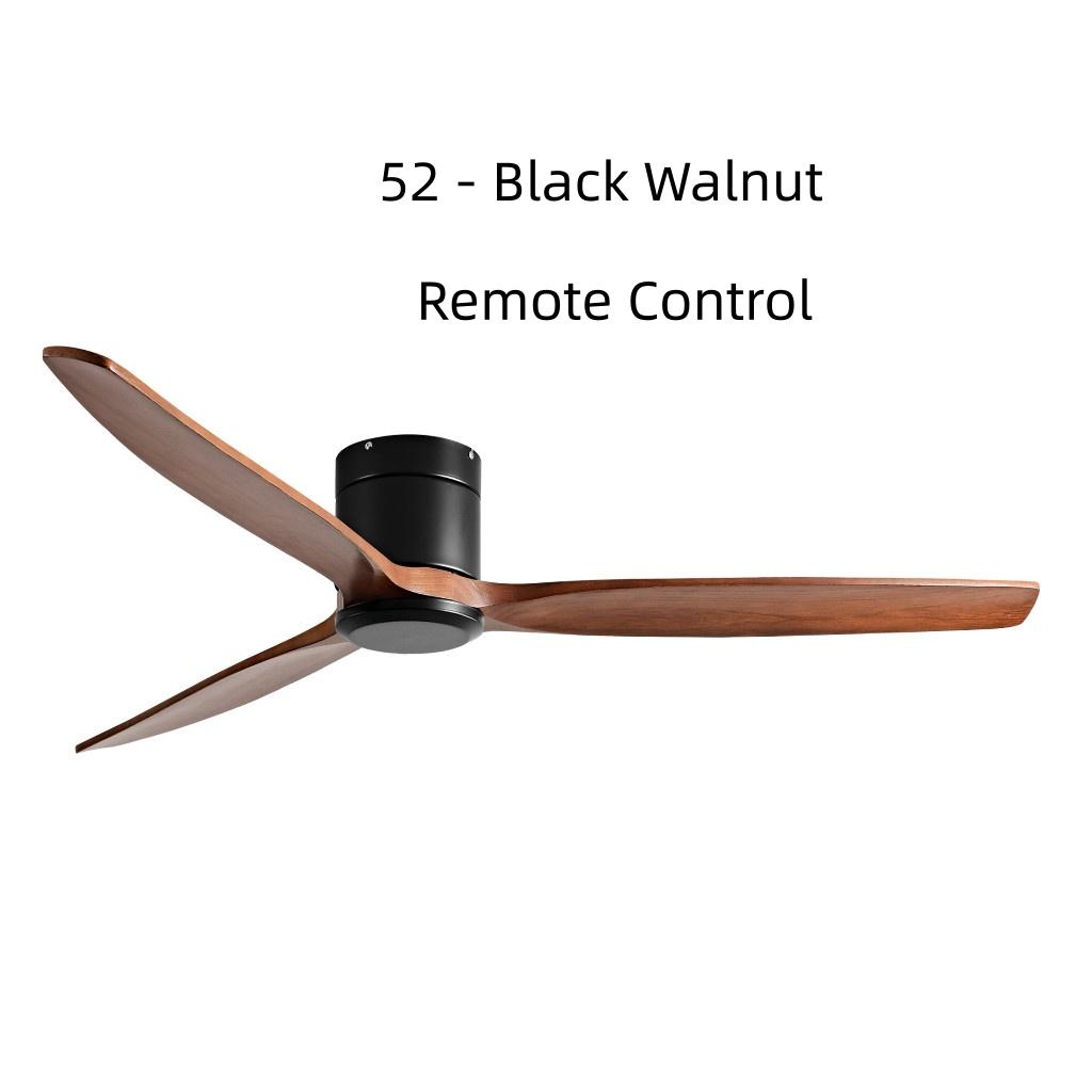 42-60" Modern Whisper-Quiet Villa Hotel Decoration Fan Commercial Ceiling Fan Style Solid Wood Blades Electric Fan