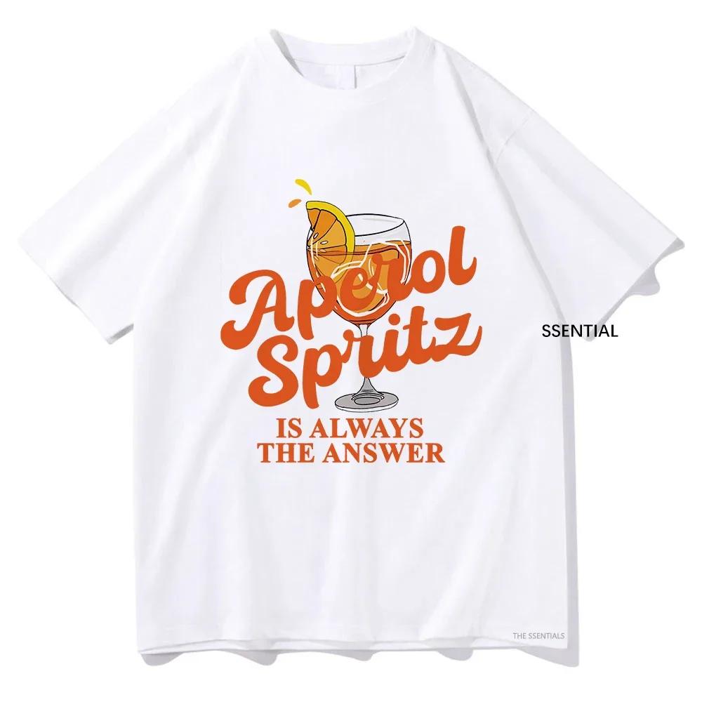 

Футболка Aperol Spritz Is Always The Answer 2024 года, забавная, унисекс/женская одежда, футболка Harajuku, унисекс, винтажные хлопковые топы, уличная одежда L