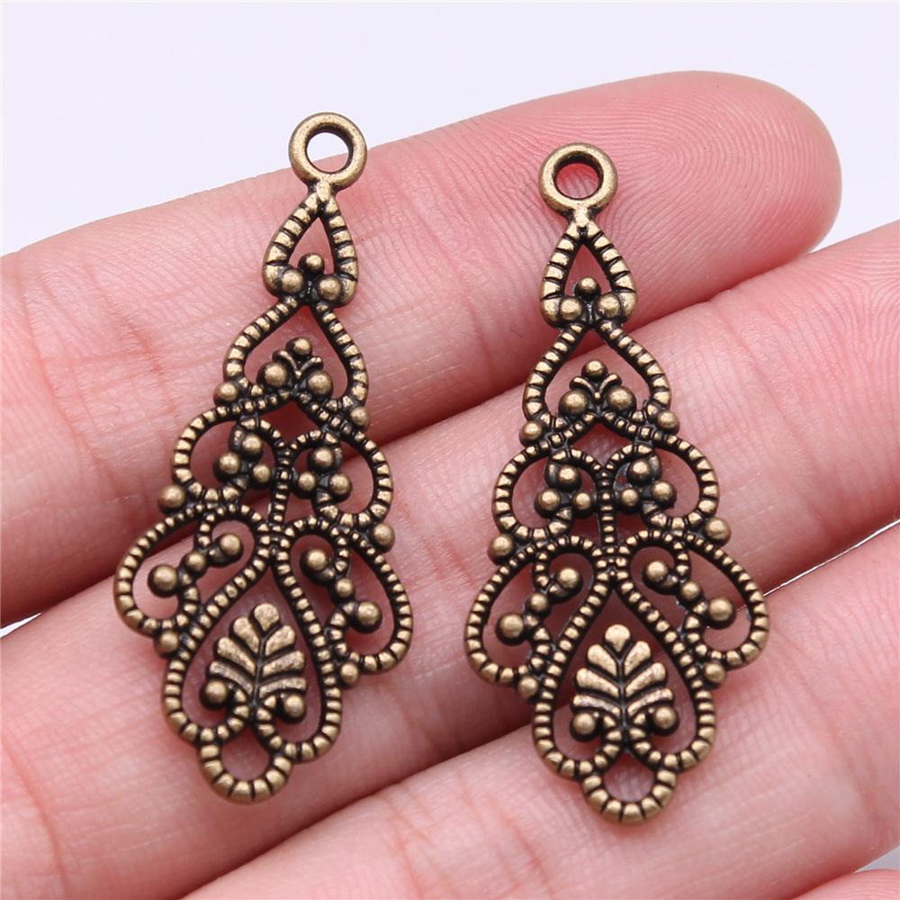 10pcs Vintage Water Droplets Charms For Earring Making DIY Earring Making Findings Accessories Earring Parts