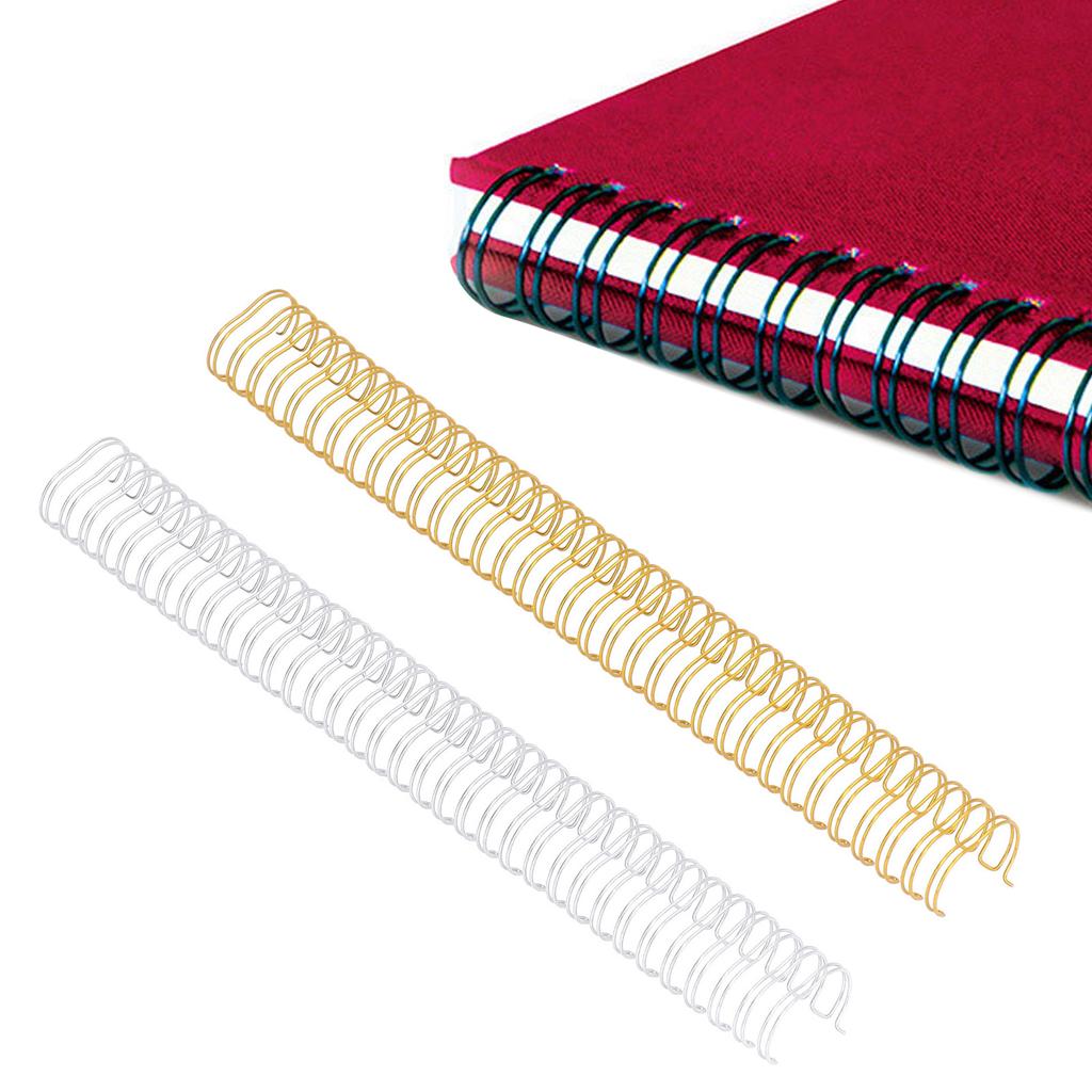 50 Balení Dvojitá Smyčka Drátěné Hřbety pro Kroužkovou Vazbu Velikost Papíru Kapacita 180 Listů Průměr Drátu 3/4 palce Drátěná Vazba