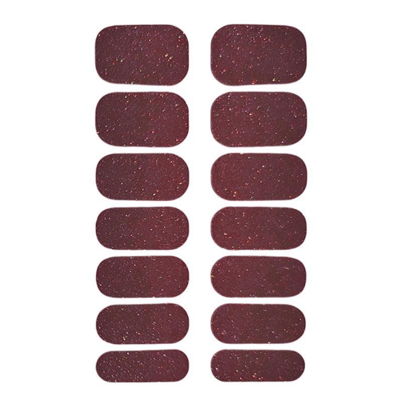 Meizhi 14-Finger Bling Aurora Gel-Nagellack-Aufkleber – selbstklebend, wasserfest, siegelfrei