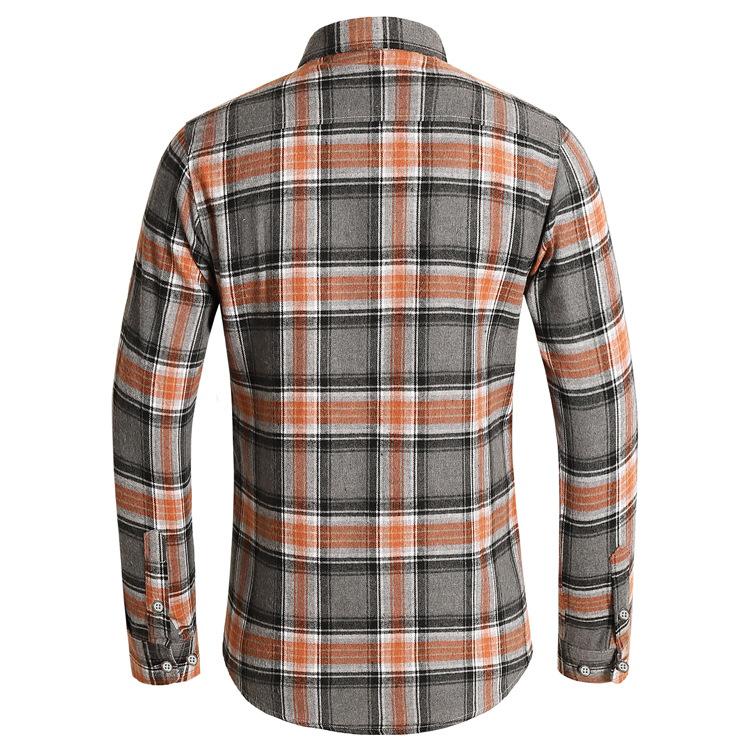 Koszule męskie wiosenne i jesienne Długie rękawy Frezowane włosy Duży rozmiar Koreańska wersja koszuli w kratę Casual Koszule męskie