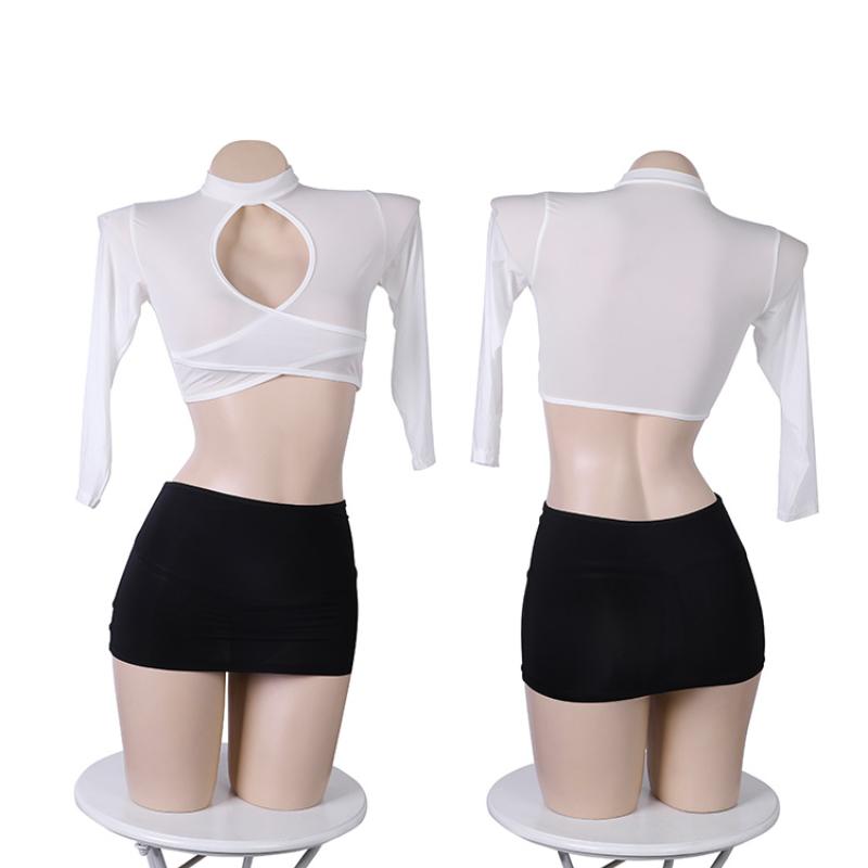 Av Actress Erotic Cosplay Teacher Uniform Hot Women Porn Sexy Lingerie Babydoll Role Play Secretary Costumes Mini Skirt Sex Suit