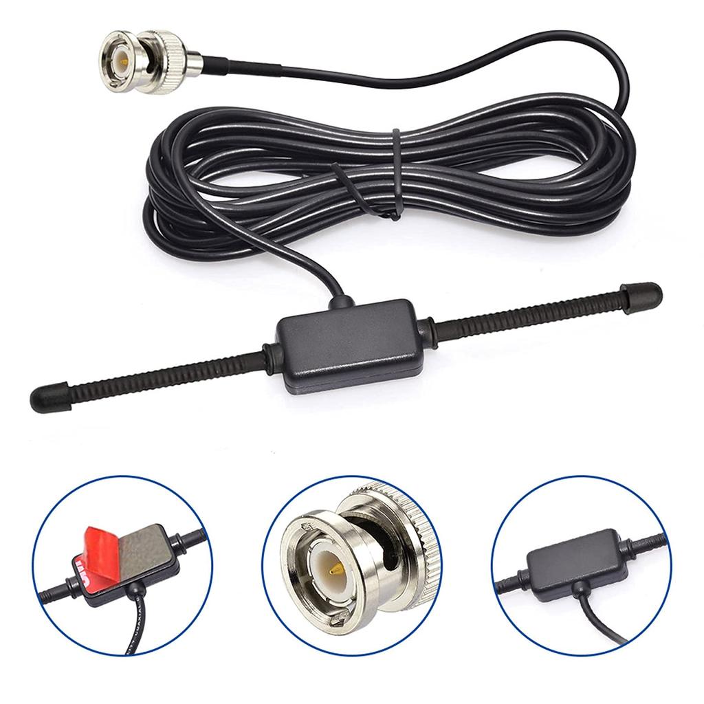 BINGFU 144430MHz VHFUHF Adhesive Antenna, 20MHz-1300MHz Wideband, BNC Connector, for Car Radio Scanners, CB Radios, Amateur Radios, FM Radios, and