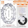 Sherr 48 Pcs LED Hawaiian Leis Light up Flower Leis Necklace with LED Lights Luau Flowers Necklaces for Masquerade Beach Wedding Tropical Themed