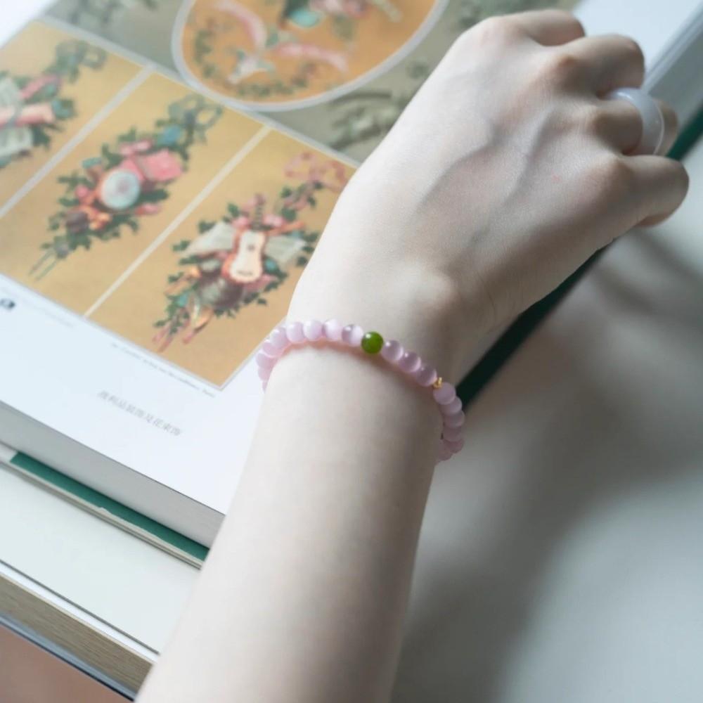 Wristbands Vintage Beaded Bracelet Luxury Olive Stone Bracelet Cat's Eye Stone Bracelet  Jewelry