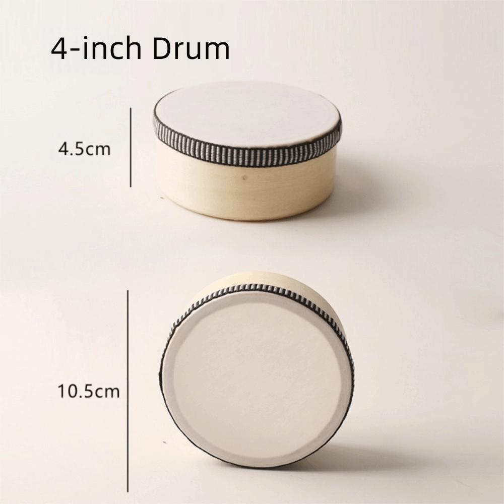 Handheld Percussion Toy Wood Frame Musical Instrument Toy Tambourine Children Drum Create