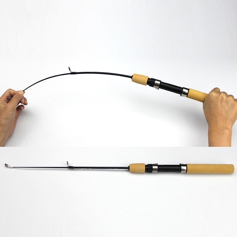 Canne à pêche sur glace d'hiver ultralégère Canne à pêche sur glace d'hiver portable Canne à pêche sur glace d'hiver Spinning Casting Hameçons