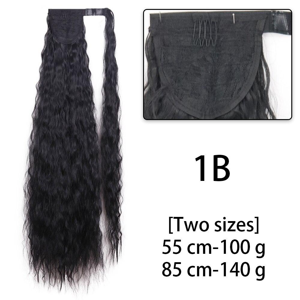 LISI HAIR Długie proste falowane syntetyczne włosy z kucykiem damskie do noszenia na co dzień to ekstra 85 cm kucyk z włosów
