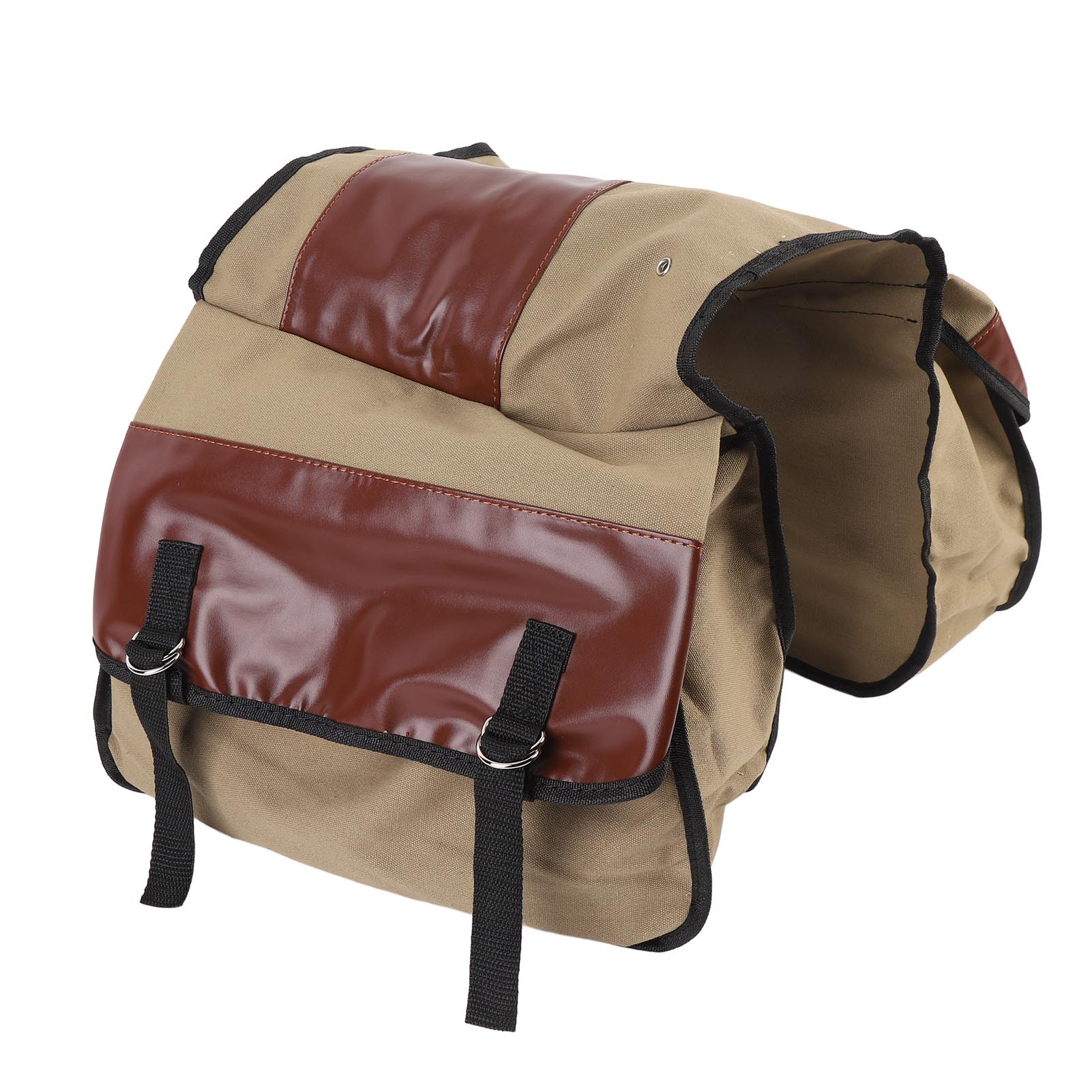 

Motorcycle Saddlebags Travel Luggage Bag Waterproofing Canvas PU Leather Bike Rear Seat Bag for Cycling Traveling коричневый