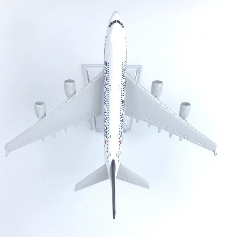 A380 Metal Aircraft 16cm Colorful Singapore Airways 1:400 Airplane Alloy Model For Aviation Enthusiasts Gifts Room Decoration